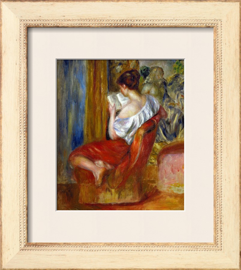 Reading Woman, circa 1900 - Pierre Auguste Renoir Painting